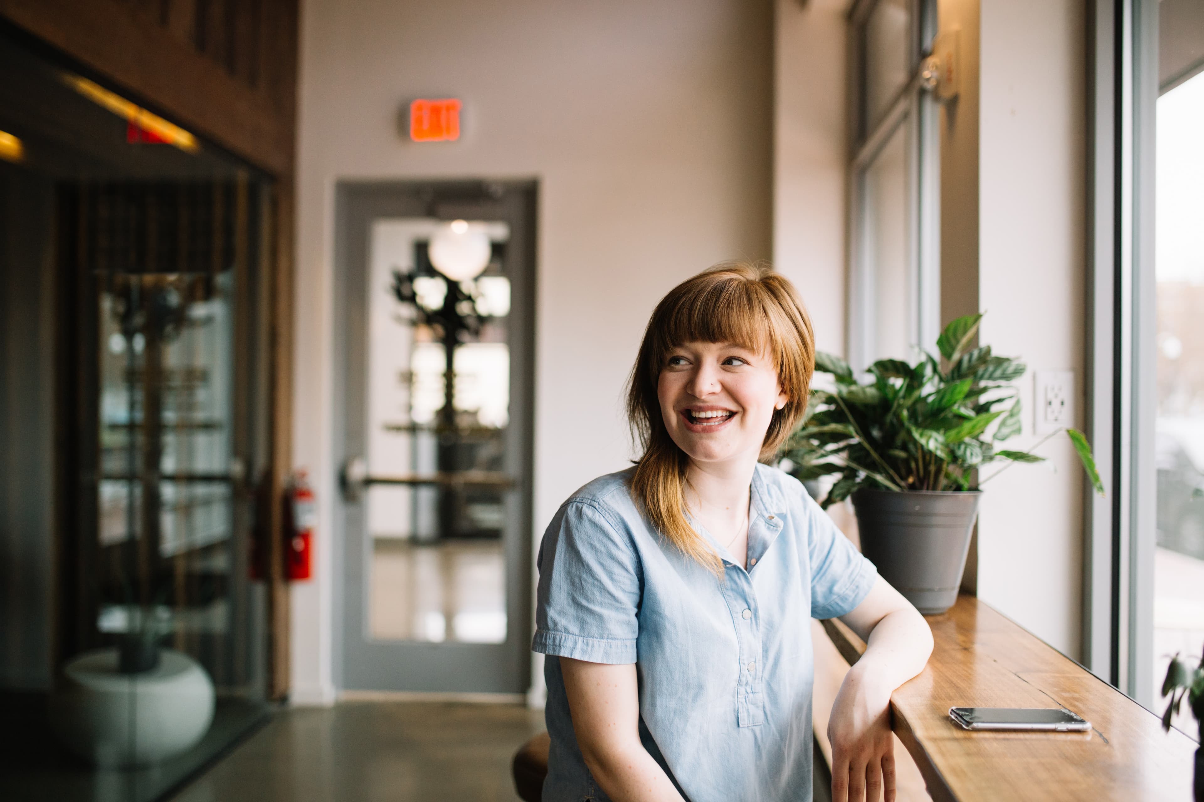 Teen engaging with career content on their phone